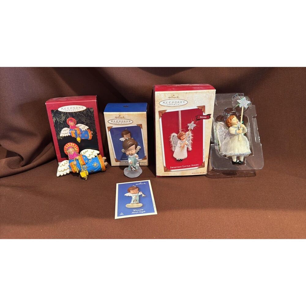 3  Hallmark Christmas Ornaments  Angels